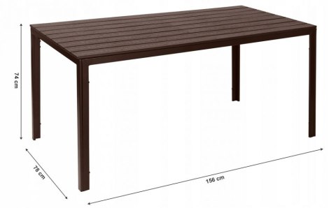 STÓŁ OGRODOWY 120x70cm całoroczny taras/balkon SZKŁO HARTOWANE BLACK