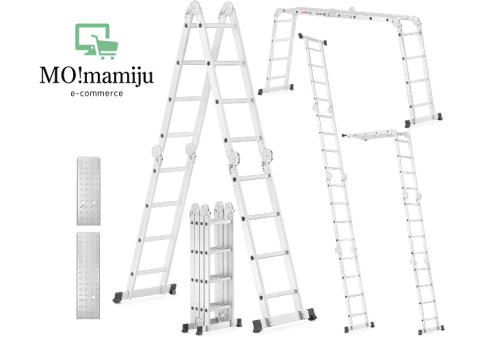 Wielofunkcyjna DRABINA PRZEGUBOWA aluminiowa 4x4 z PODESTEM