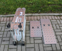 Wielofunkcyjna DRABINA PRZEGUBOWA aluminiowa 4x4 z PODESTEM