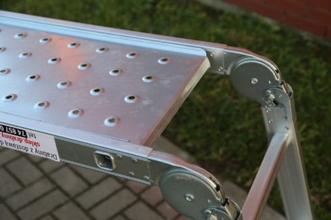 Wielofunkcyjna DRABINA PRZEGUBOWA aluminiowa 4x4 z PODESTEM