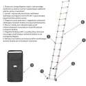 DRABINA TELESKOPOWA ALUMINIOWA przystawna do 380cm do 150 kg