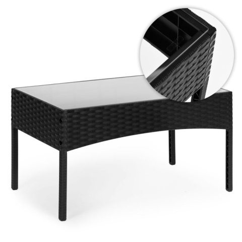 MEBLE OGRODOWE Caffee MACCHIATO - stolik ławka 2xfotel - Technorattan