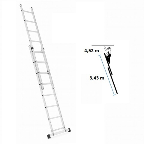 RUSZTOWANIE aluminiowe 2x8 do pracy na SCHODACH - uniwersalne 3w1