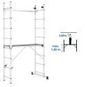 RUSZTOWANIE aluminiowe 2x8 do pracy na SCHODACH - uniwersalne 3w1