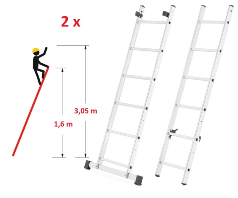 RUSZTOWANIE aluminiowe 2x6 do pracy na SCHODACH - wielofunkcyjne 3w1