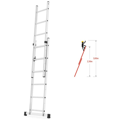 RUSZTOWANIE aluminiowe 2x6 do pracy na SCHODACH - wielofunkcyjne 3w1