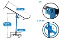 Podnośnik do płyt karton-gipsowych GK OSB 17-290cm do 40kg