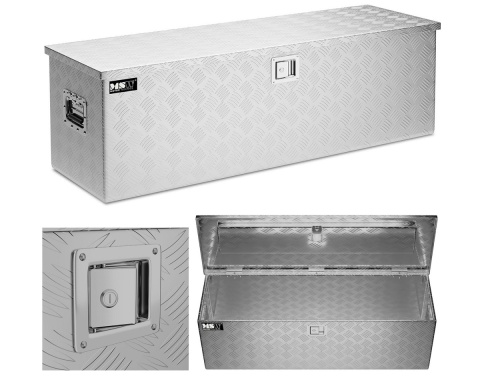 SKRZYNIA NARZĘDZIOWA transportowa aluminiowa zamykana na klucz 150 l