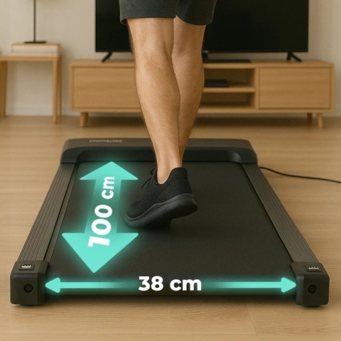 BIEŻNIA DOMOWA elektryczna + poręcz / WALKING PAD treningowy do 10km/h