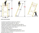 RUSZTOWANIE ALUMINIOWE jezdne DR2x5 wysokość robocza do 4,0 m