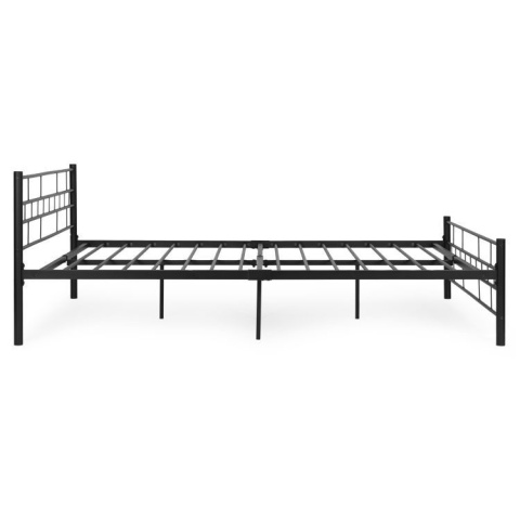 ŁÓŻKO metalowe 160x200 cm ze stelażem CZARNE NOWOCZESNE