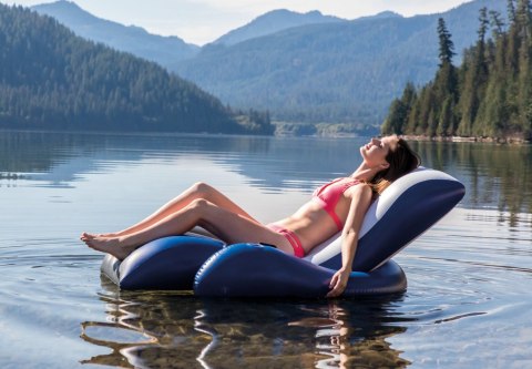 Materac fotel dmuchany wodny plażowy 2w1 180x135 cm INTEX 58868