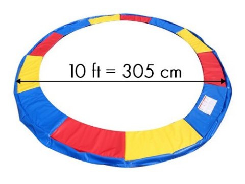 Osłona sprężyn do trampoliny 10 ft miekka mata zabezpieczająca 305-312 cm kolorowa