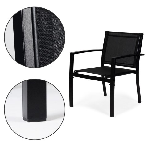 Zestaw mebli ogrodowych stół ławka fotele metal MultiGarden