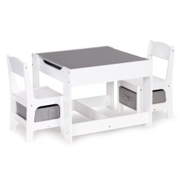 Meble dla dzieci zestaw drewniany stół + 2 krzesła ECOTOYS