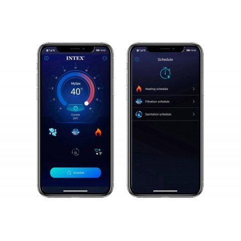 Nadmuchiwane SPA kwadratowe basen z hydromasażem 6 os. 196x71 cm akcesoria premium INTEX 28452