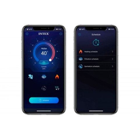 Nadmuchiwane SPA ośmiokątne basen z hydromasażem 6 os. 218x71 cm akcesoria premium INTEX 28462