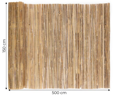 Dwustronna mata bambusowa 150x500 cm na balkon taras ogrodzenie naturalna MultiGarden