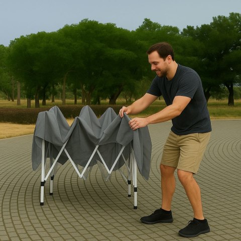 Namiot pawilon ogrodowy 3x3 m rozkładany automatycznie + 4 ścianki boczne MultiGarden