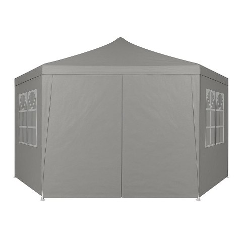 Namiot pawilon ogrodowy handlowy 2x2x2 m z oknami szary MultiGarden
