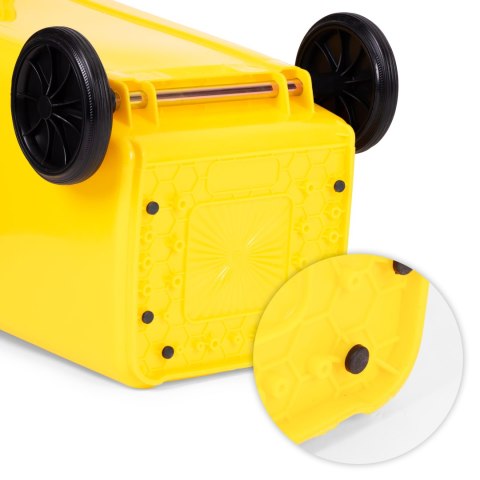 Zestaw 5 koszy na śmieci pojemniki 5x120L niebieski zielony żółty czarny brązowy makulatura szkło plastik odpady zmieszane BIO g