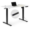 Biurko elektryczne regulowane 120x60 cm regulacja wysokości 72-117 cm ModernHome