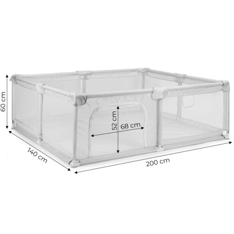 Kojec dla dziecka 140x200 cm suchy basen plac zabaw szary + torba ECOTOYS