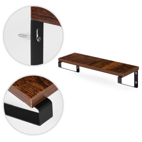 Kwietnik ścienny 3 półki wiszące na kwiaty ozdoby loft ModernHome