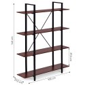 Regał loftowy industrialny do salonu biura 4 półki metalowa rama ModernHome