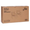 Zestaw 2 krzeseł ogrodowych na taras balkon stal HDPE beżowe białe MultiGarden