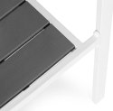 Zestaw 2 krzeseł ogrodowych na taras balkon stal HDPE szare białe MultiGarden