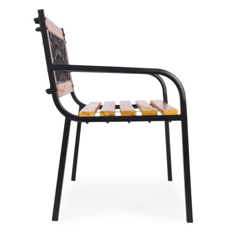 Drewniana ławka ogrodowa z ażurowym oparciem 118x52 cm parkowa MultiGarden