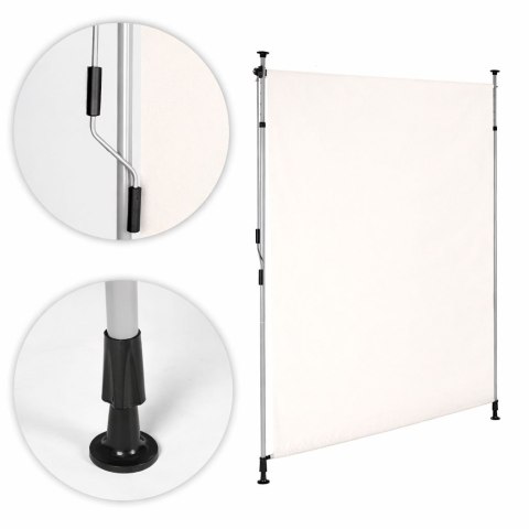 Markiza zaciskowa rozporowa roleta zwijana na korbkę regulacja wysokości beżowa MultiGarden