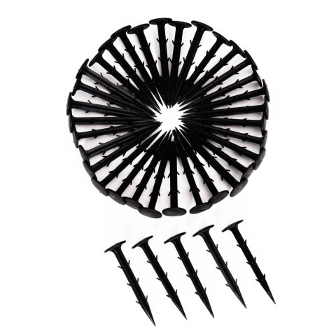 Agrowłóknina czarna agrotkanina UV 150g mata antychwastowa 1,6x20m kołki MulltiGarden