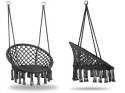 Fotel wiszący boho huśtawka ogrodowa bocianie gniazdo szary MultiGarden