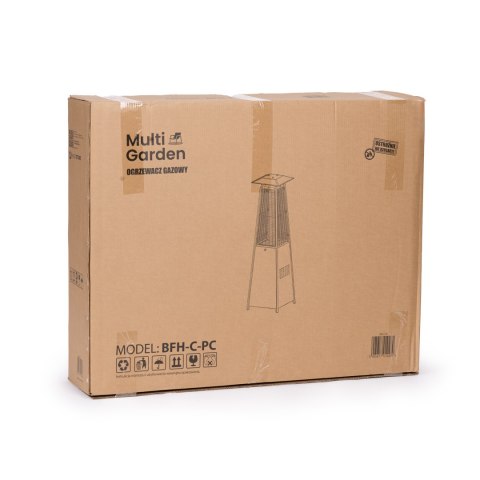 Ogrzewacz parasol gazowy 180 cm grzejnik 11.5 kW na ogród patio reduktor wąż pokrowiec MultiGarden