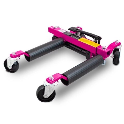 Wózek manewrowy hydrauliczny pod koła 1 sztuka magenta