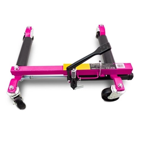 Wózek manewrowy hydrauliczny pod koła 1 sztuka magenta