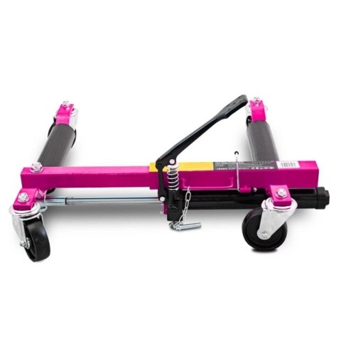 Wózek manewrowy hydrauliczny pod koła 2 sztuki magenta