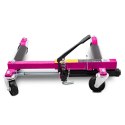 Wózek manewrowy hydrauliczny pod koła 4 sztuki magenta