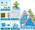 Klocki magnetyczne konstrukcyjne dla dzieci zestaw 124 elementów - zima
