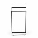 Stojak na ręczniki wieszak wolnostojący metalowy 3 ramiona czarny ModernHome