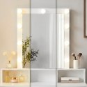 Toaletka kosmetyczna z lustrem i oświetleniem LED 3 barwy regulacja jasności ModernHome