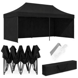 PAWILON Handlowy Ogrodowy Eventowy 3x6m AUTOMATYCZNY - CZARNY