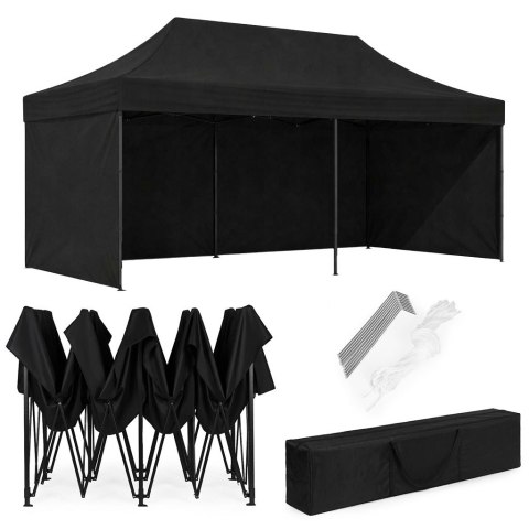 PAWILON Handlowy Ogrodowy Eventowy 3x6m AUTOMATYCZNY - CZARNY