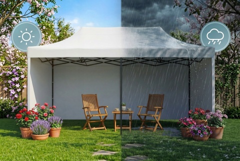 PAWILON HANDLOWY Ogrodowy 3x6m Automatyczny MOCNY - BIAŁY