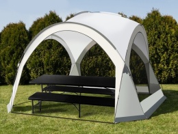 MEBLE OGRODOWE Cateringowe kpl. 180cm stół + 2 ławki BLACK