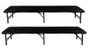 MEBLE OGRODOWE Cateringowe kpl. 180cm stół + 2 ławki BLACK