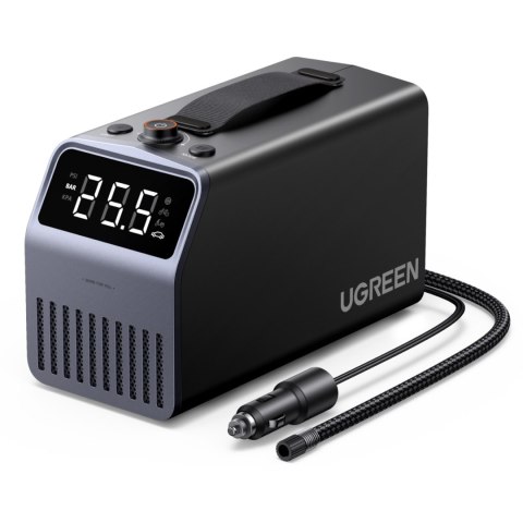 Pompka elektryczna do opon samochodowych z wyświetlaczem 150 PSI 3x4500mAh 12V - szara