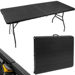 STÓŁ OGROOWY cateringowy składdany 180 cm - BLACK